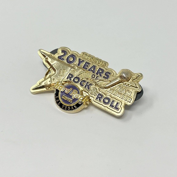20 Years Of Rock Hard Rock Hotel And Casino Las Vegas Staff Pin Cafe RARE HTF - Picture 3 of 6